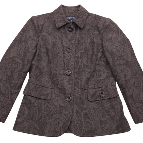 Chadwicks gray paisley - paisley, floral