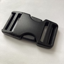 Black No Sew Plastic Dual Adjust Side Release Buckle 20mm 25mm 30mm 38mm 50mm