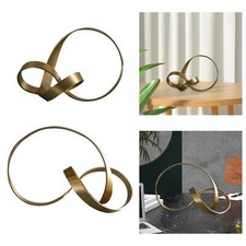 Golden Swirl Sculpture: Modern