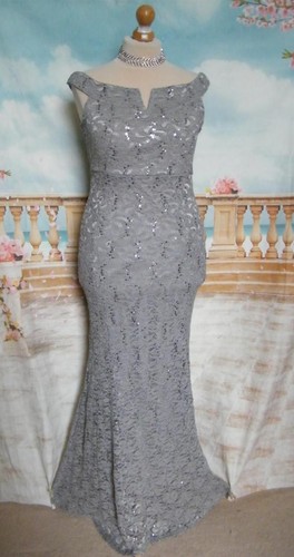Evening dress grey - evening, silver