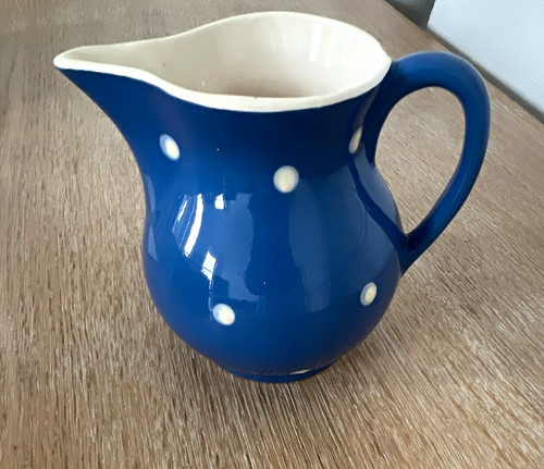 Blue white polka - blue,