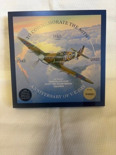 Biscuit tin commemorating - m&s,