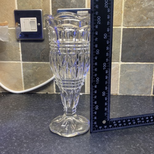 Vintage celery vase clear cut - vintage,