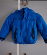 Boys Blue Puffer Coat Age 7