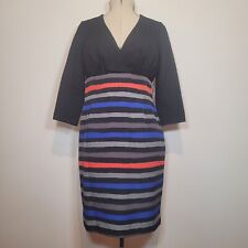 Pepperberry Dress Black Multicoloured Stripes Size 14 Really / Super Curvy