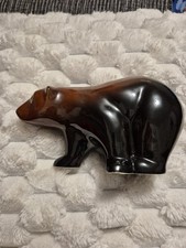 Blue Mountain Pottery: Vintage Two Tone Brown Bear 25x14cm 