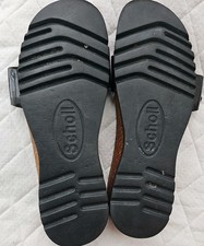 Scholl Sandals Size 5 UK Patent Black VGC SEE SAS 