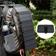 Portable Solar Panel Power Bank Mobile Phone Charger Waterproof Outdoor Camping