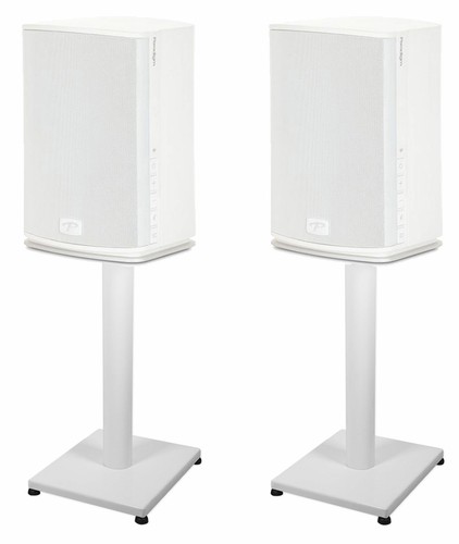 Pair steel white stands - white,