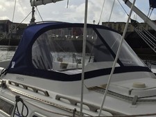 New Yacht sprayhood using existing hood as template.