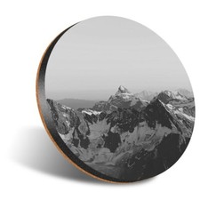 1 x Round 12cm Coaster - BW -