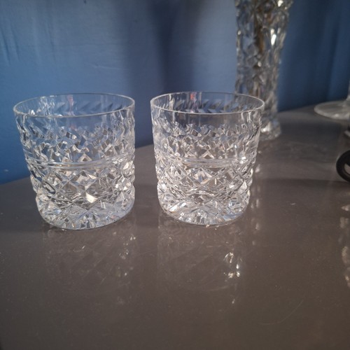 Pair vintage stuart - pair, crystal