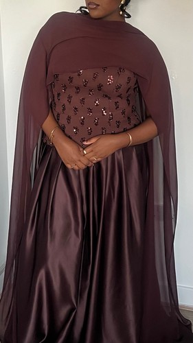 Brown formal long - brown,