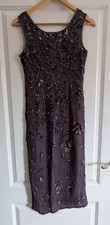 Vintage Sequinned Evening /Cocktail /Cruise Dress 20s Style UK 12 Opera Richards