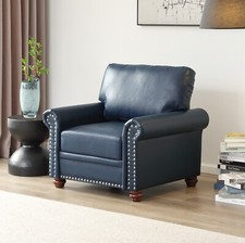 Classic Faux Leather Sofa