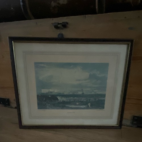 Framed engraving antique print