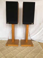 Original Castle Durham Loudspeakers - Natural Oak with matching stands