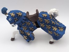 Papo Medieval Jousting Horse Figure Blue Very Good Condition