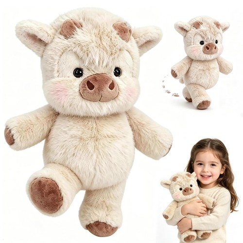 Running plushies highland cow - running,