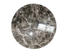 Two Marble Table Tops - Black, Round – 70cm Diameter –  No Legs Supplied