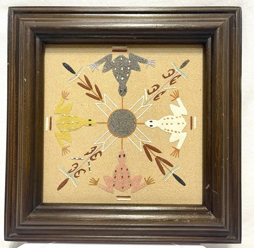 Vintage navajo sand art - sand, &