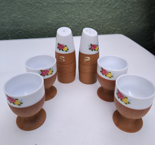 Vintage plastic cruet set - set,