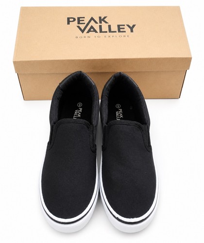 Men black canvas slip on - black,