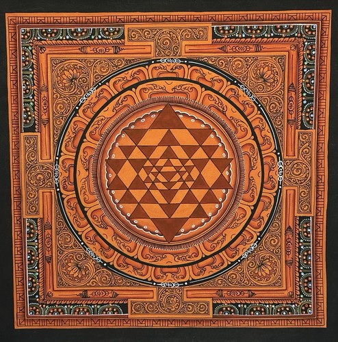 Sri yantra mandala thangka - mandala,