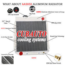 4 Row Core Aluminium Radiator For 1960-66 Ford Falcon Mustang 5.0L V8 SWAP