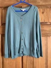 Monsoon Duck Egg Blue wool Mix Lightweight Cardigan -Size 18 (more 14/16)