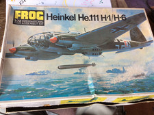 Vintage Frog 1/72 Heinkel 111 H6 torpedo bomber slightly started complete