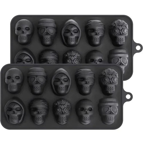 Skulls ice cube tray - skulls, jelly
