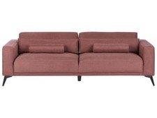 3 Seater Fabric Sofa Burgundy