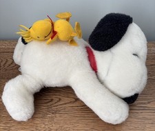 Rare Sleeping Snoring Snoopy & Woodstock Plush Electronic Toy Snores & Moves VGC
