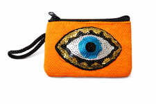 Sequin Evil Eye Clutch