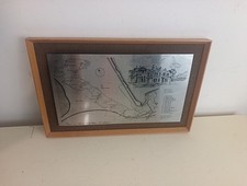 Vintage St Andrews Old Course Framed Stainless Steel Picture Golf Memorabilia 