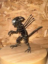 Predator Scrap Metal Sculpture 7" Recycled Steel Art Figure