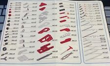 Meccano silver coloured metal spares & parts Pick Part number and Quantity.