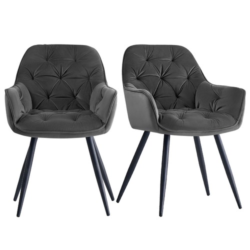 Velvet dining chairs padded - chairs,