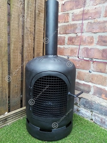 Gas bottle wood burner log - gas,