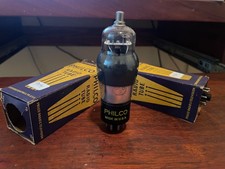 2 x 6F8g Philco Tubes*Smoked Glass Pair - Test as NOS