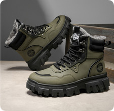 Men Fur Lined Waterproof Slip