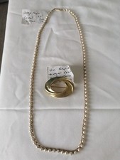 VINTAGE NAPIER JEWELLERY PEARL NECKLACE AND GOLDTONE BROOCH