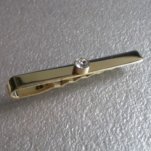 Tie clasp clip retro - clasp, goldtone