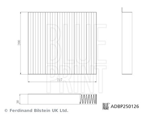 Blue rpint cabin air filter - air,