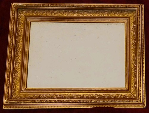 Antique wood gesso picture - gesso,