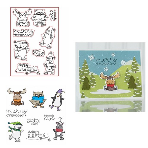 Christmas clear rubber stamps - clear,