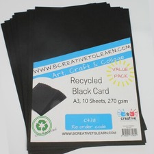 A3 Black Card Large Thick