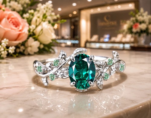 90ct oval natural emerald - 2.90ct,