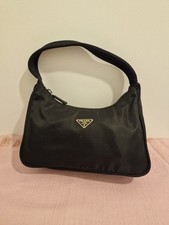 Prada Black Nylon Tessuto Hobo